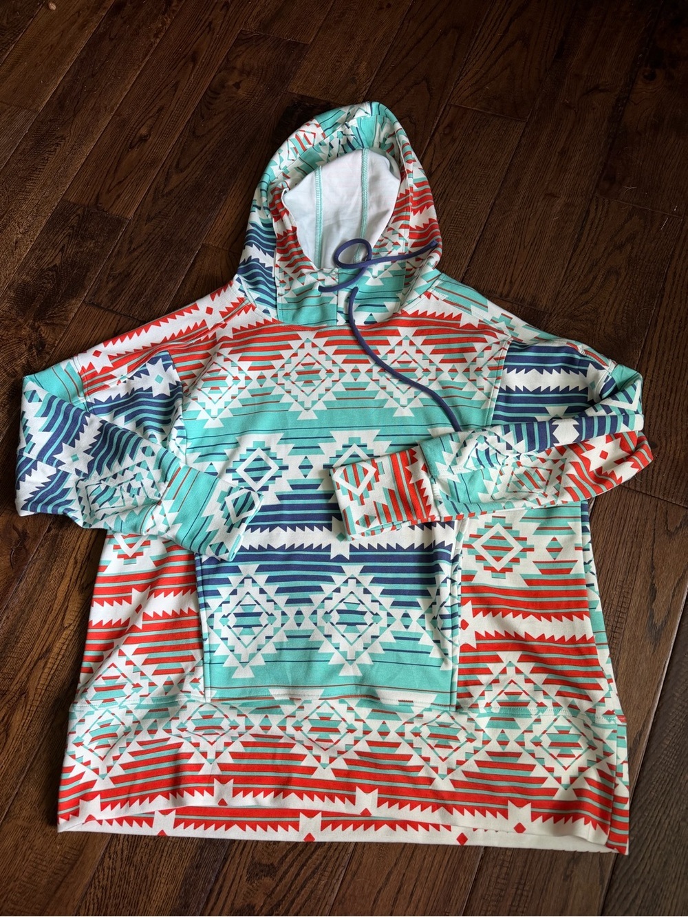 LuLaRoe Amber Aztec Print Hoodie Sweatshirt